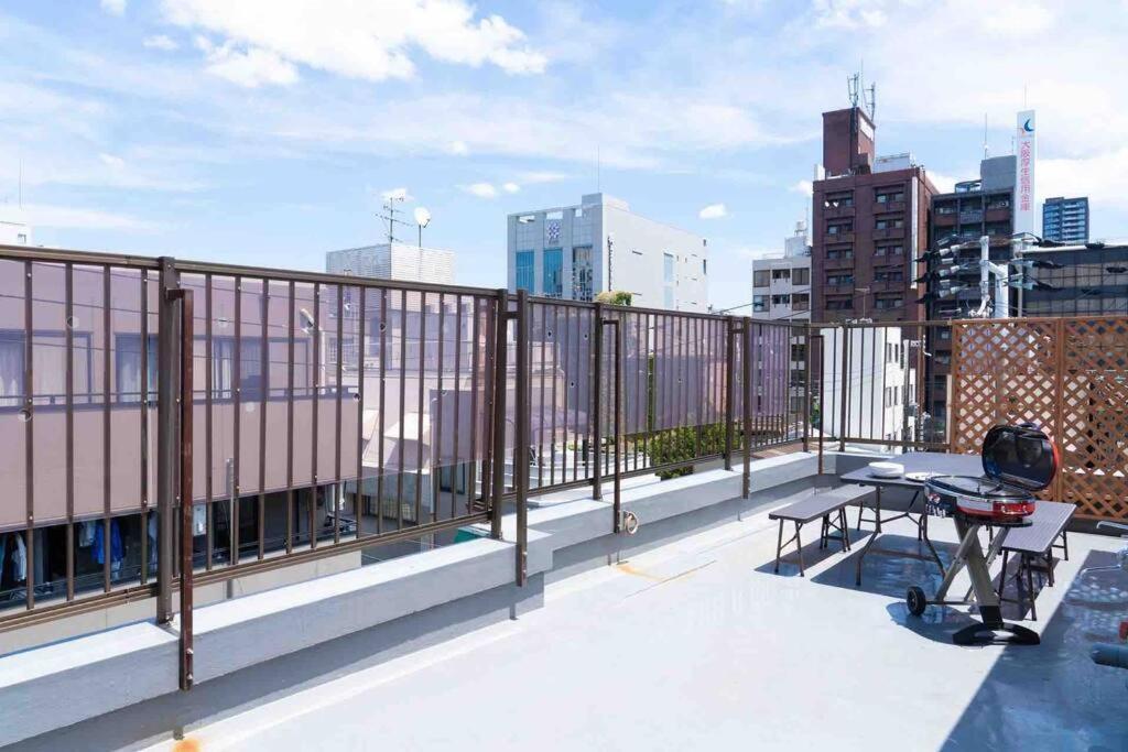 오사카 Sanacion Namba 難波千日前の5Ldk120平米 駅徒歩2分 広々バルコニーでバーベキューも可能 아파트 외부 사진